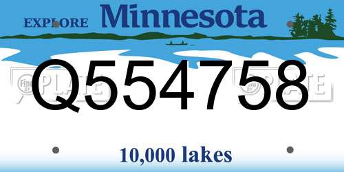 Q554758 Minnesota License Plate
