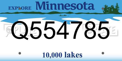 Q554785 Minnesota License Plate