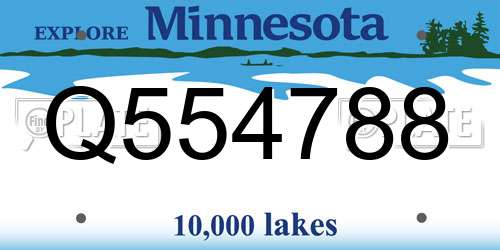 Q554788 Minnesota License Plate