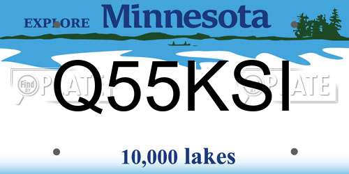 Q55KSI Minnesota License Plate