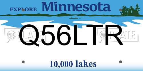 Q56LTR Minnesota License Plate