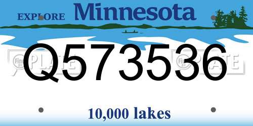 Q573536 Minnesota License Plate