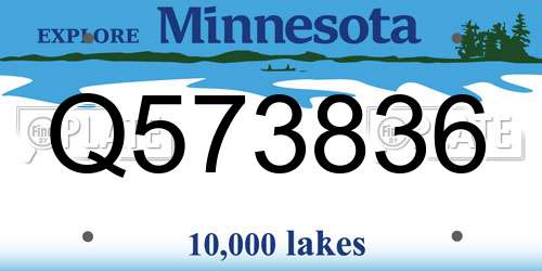 Q573836 Minnesota License Plate