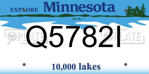 Q5782I Minnesota License Plate