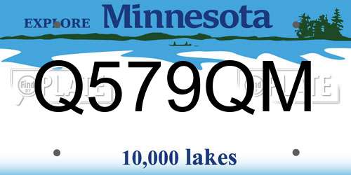 Q579QM Minnesota License Plate