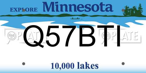 Q57BTI Minnesota License Plate