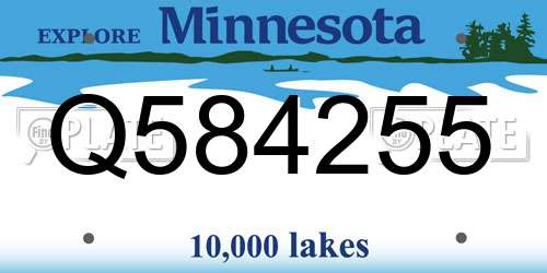 Q584255 Minnesota License Plate
