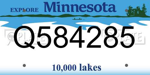 Q584285 Minnesota License Plate