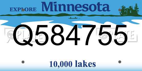 Q584755 Minnesota License Plate