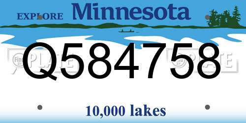 Q584758 Minnesota License Plate