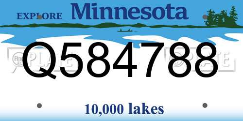 Q584788 Minnesota License Plate