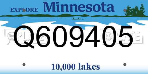 Q609405 Minnesota License Plate