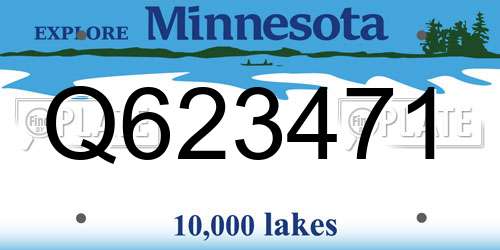 Q623471 Minnesota License Plate