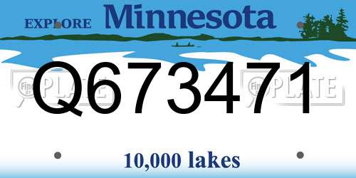 Q673471 Minnesota License Plate