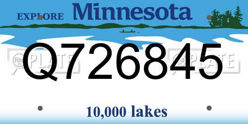 Q726845 Minnesota License Plate
