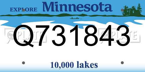 Q731843 Minnesota License Plate