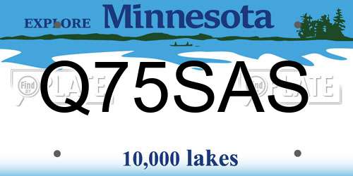 Q75SAS Minnesota License Plate
