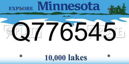 Q776545 Minnesota License Plate