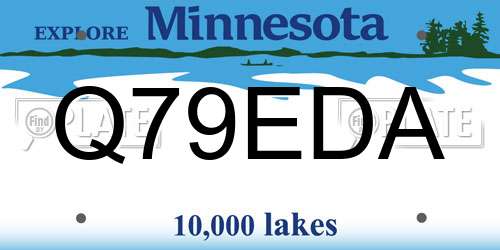 Q79EDA Minnesota License Plate