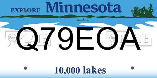 Q79EOA Minnesota License Plate