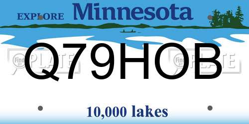 Q79HOB Minnesota License Plate