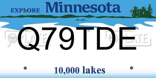 Q79TDE Minnesota License Plate
