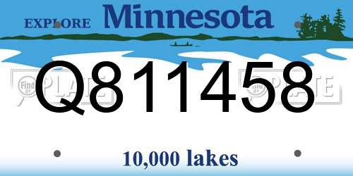 Q811458 Minnesota License Plate