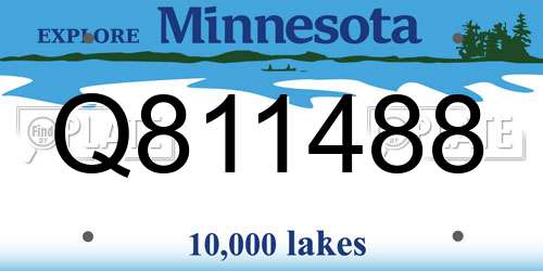 Q811488 Minnesota License Plate