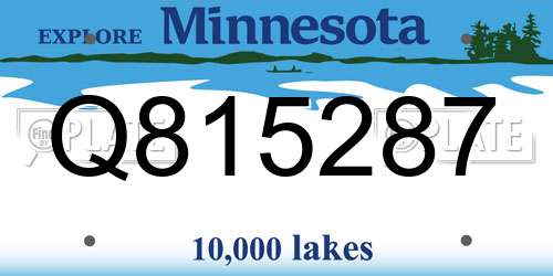 Q815287 Minnesota License Plate
