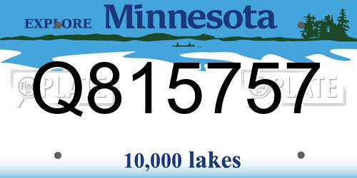 Q815757 Minnesota License Plate