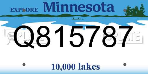 Q815787 Minnesota License Plate