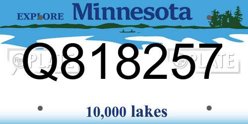 Q818257 Minnesota License Plate