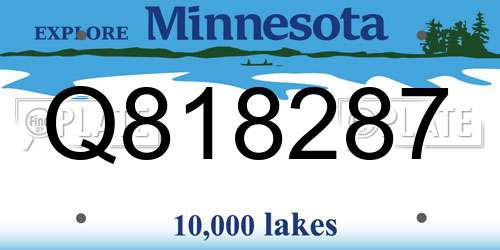 Q818287 Minnesota License Plate