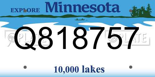Q818757 Minnesota License Plate