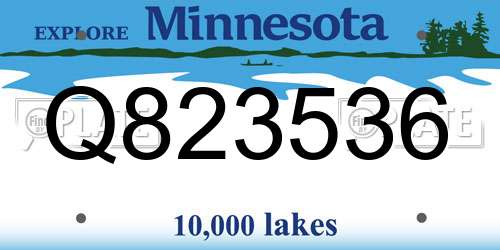 Q823536 Minnesota License Plate