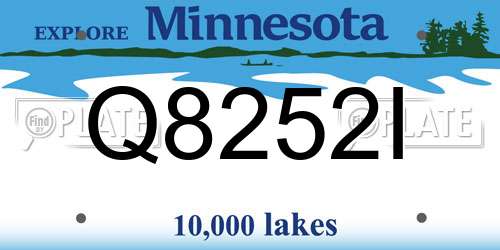 Q8252I Minnesota License Plate