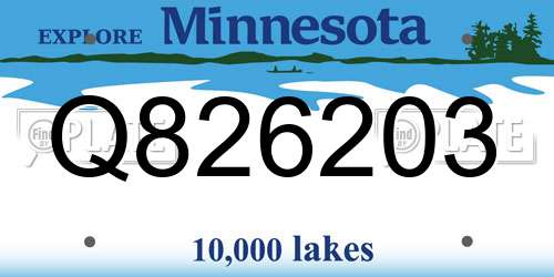 Q826203 Minnesota License Plate