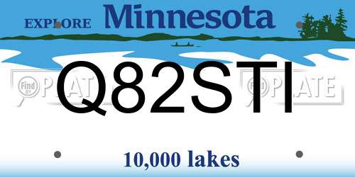 Q82STI Minnesota License Plate