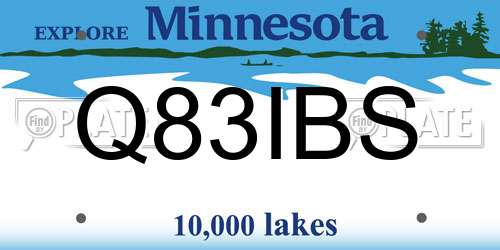 Q83IBS Minnesota License Plate