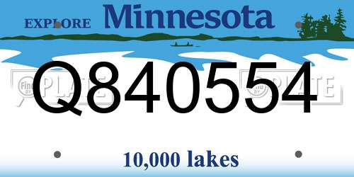 Q840554 Minnesota License Plate