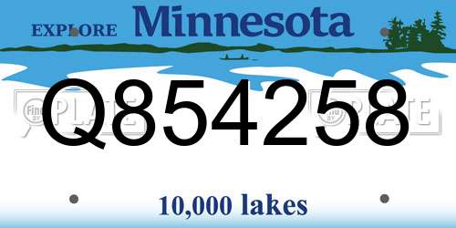 Q854258 Minnesota License Plate