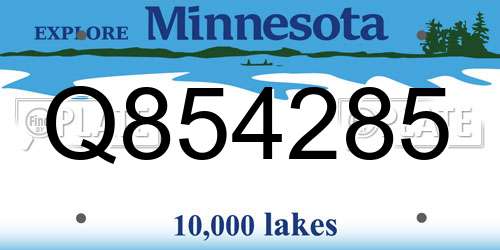 Q854285 Minnesota License Plate