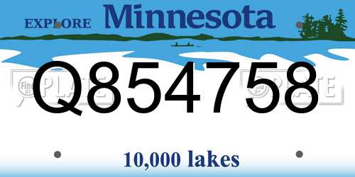 Q854758 Minnesota License Plate
