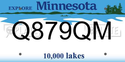 Q879QM Minnesota License Plate