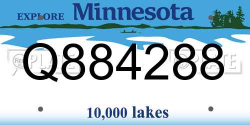 Q884288 Minnesota License Plate