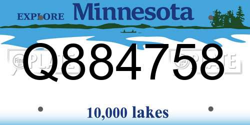 Q884758 Minnesota License Plate