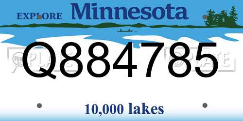 Q884785 Minnesota License Plate