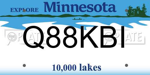 Q88KBI Minnesota License Plate