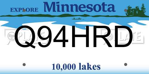 Q94HRD Minnesota License Plate