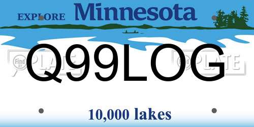 Q99LOG Minnesota License Plate